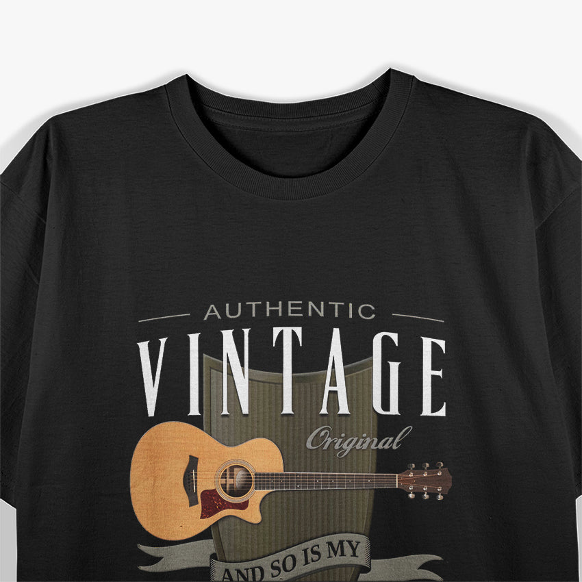 Authentic Vintage Guitar Music - A Tribute to Classic Sounds T-Shirt