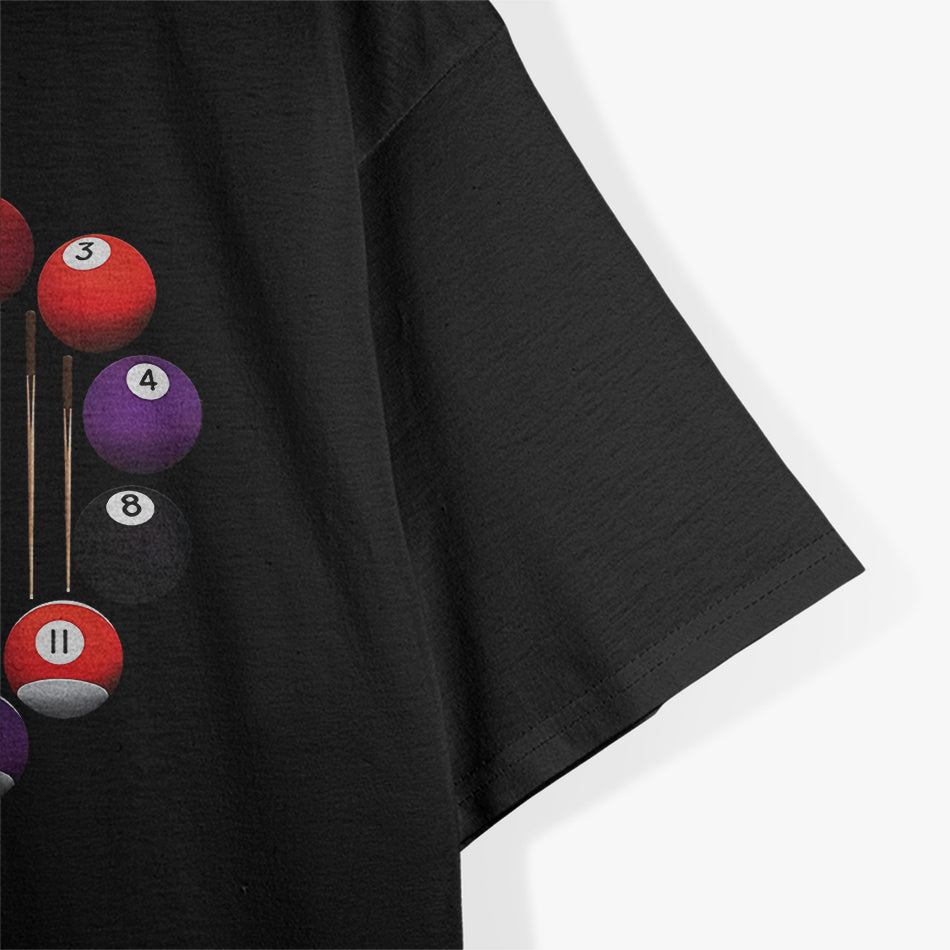 Billiard Pool: 8 Ball and Billiard Player Lover Design T-Shirt