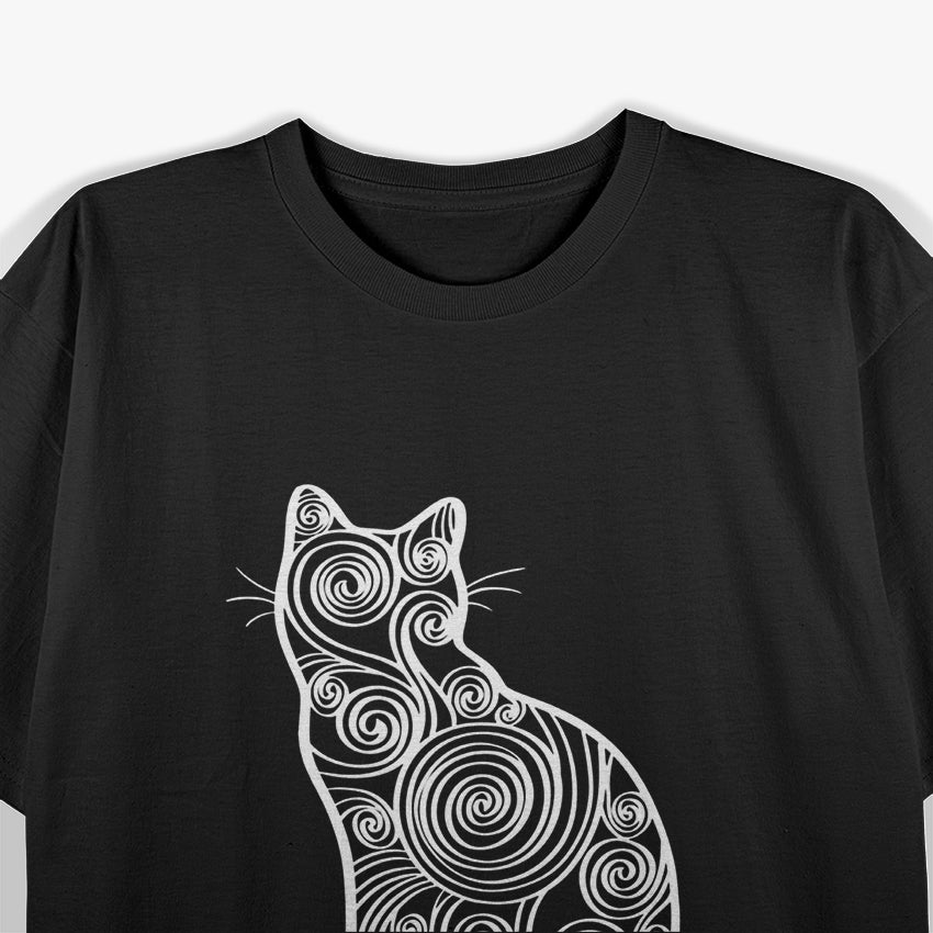 Abstract Cat Silhouette T-Shirt