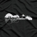 Disc Golf Flying Disc, Disc Golf Sunset Guitar T-Shirt