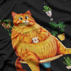 Cute Orange Cat With Plants T-Shirt