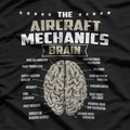 The Aircraft Mechanics Brain, Airplane Maintenance Aviation T-Shirt