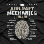 The Aircraft Mechanics Brain, Airplane Maintenance Aviation T-Shirt