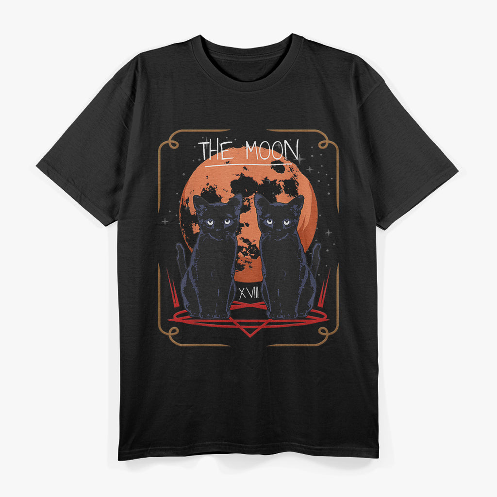 The Moon Tarot Card Mystical Journey with the Bombay Cat T-Shirt