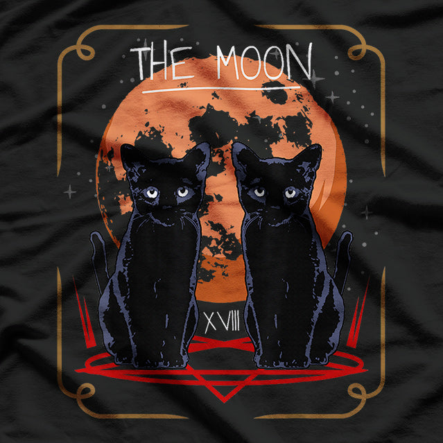 The Moon Tarot Card Mystical Journey with the Bombay Cat T-Shirt
