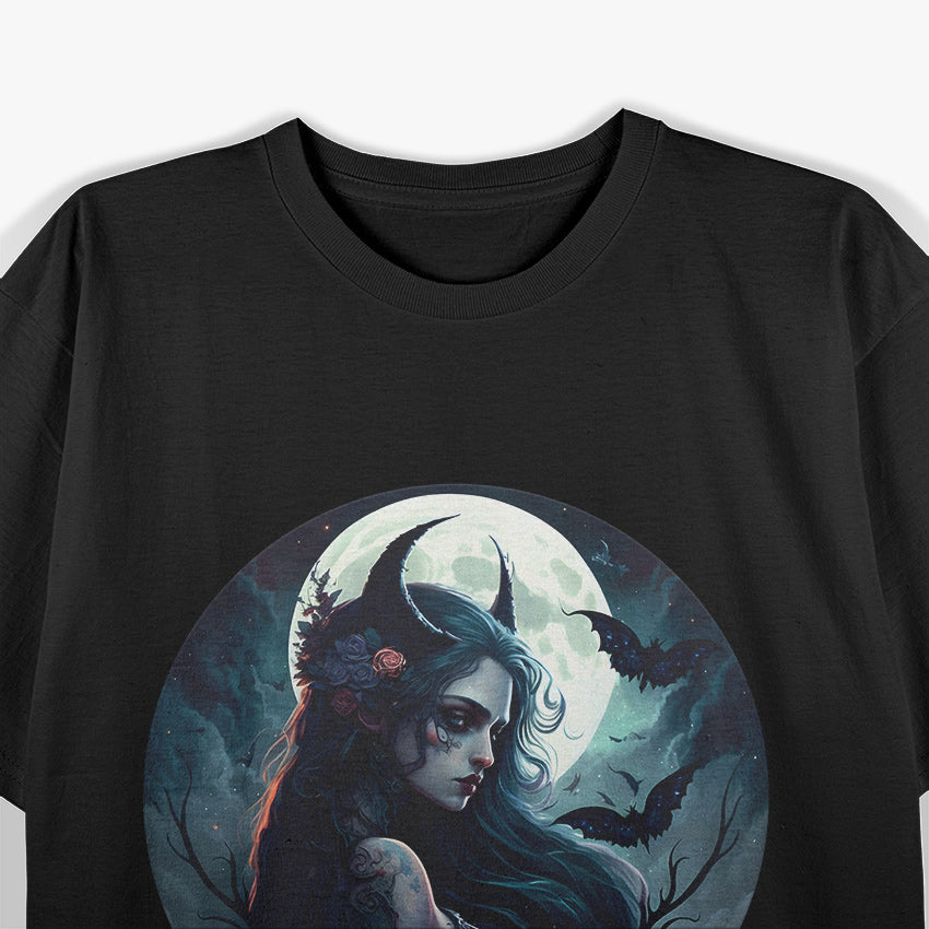 Lilith The Beautiful Goddess Under the Moonlight T-Shirt