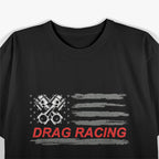 American Flag Drag Racing Car Lover T-Shirt