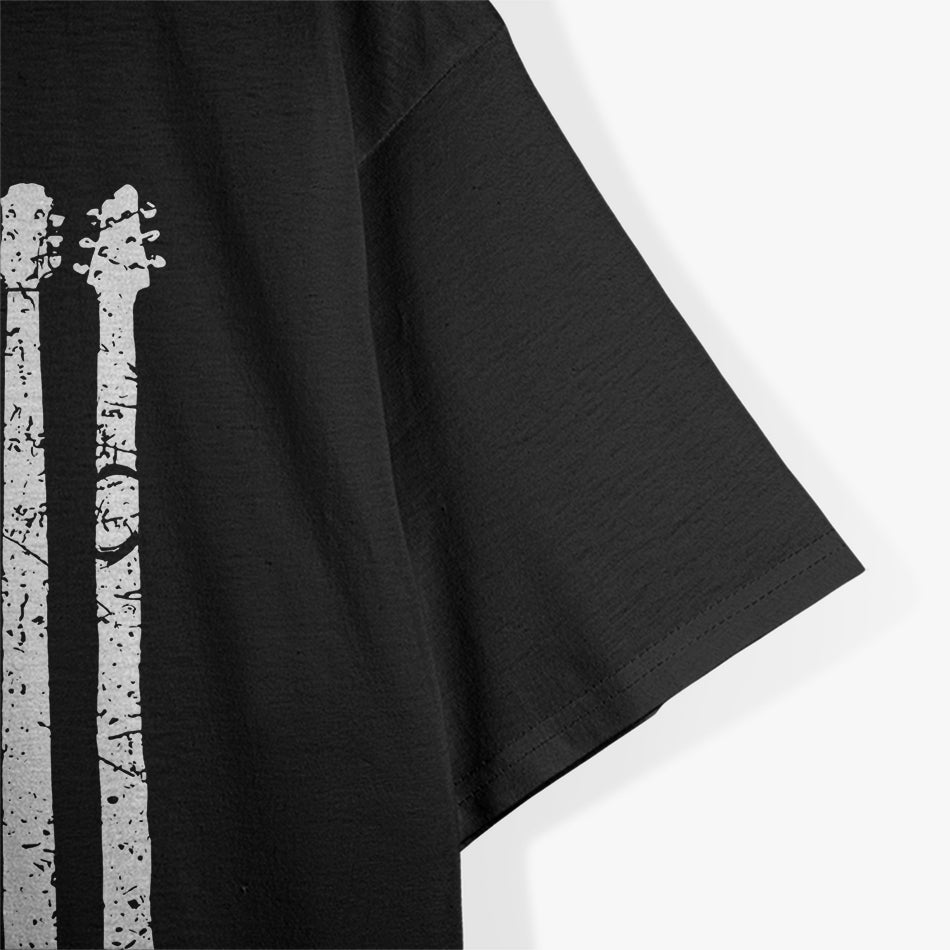 American Flag Guitar Guitarist T-Shirt
