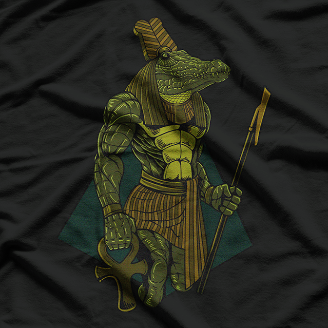 Sobek The Egyptian God of the Nile - Crocodile Deity of Power and Protection T-Shirt