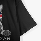 English Hipster Cat Camden Town London UK Flag Sunglasses T-Shirt