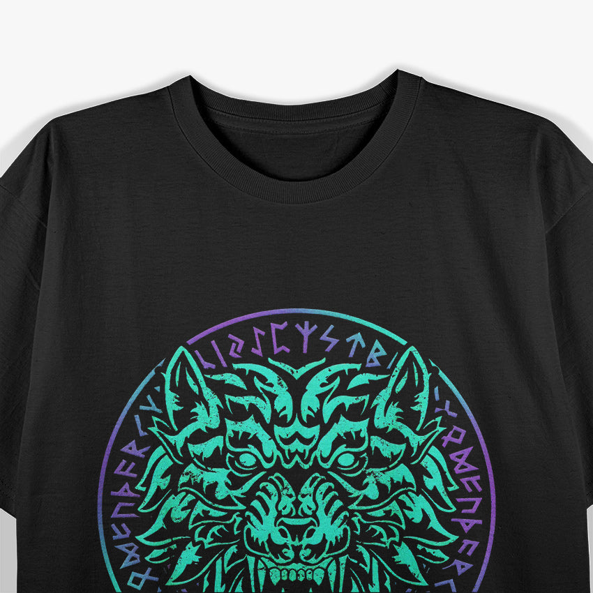 Fenrir Wolf Vargr: The Legendary Nordic Wolf of Norse and Viking T-Shirt