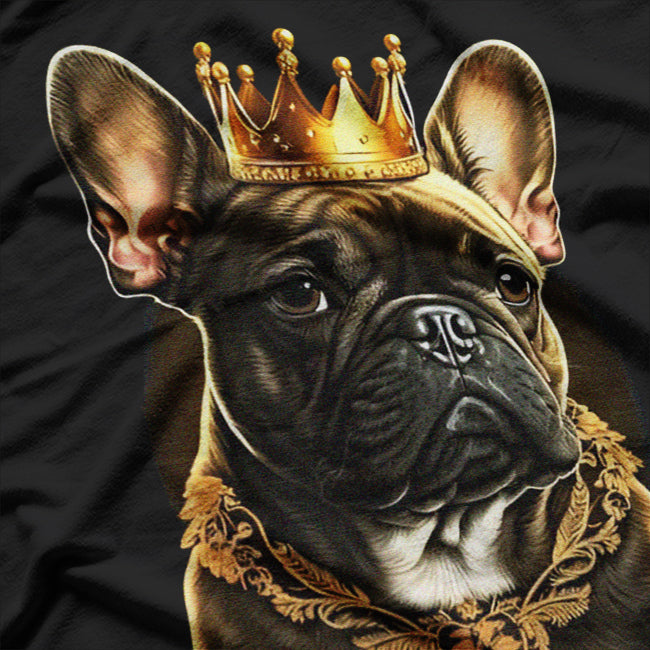 French Bulldog Frenchie With A Golden Crown T-Shirt