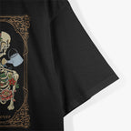 Tarot Card Skeleton Skull with Flowers and Plants T-Shirt