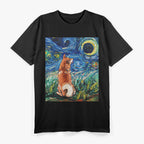 Cute Shiba Inu Back Starry Night T-Shirt