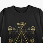 Eye of Horus Sacred Geometry and Ancient Egypt’s Ankh Symbolism T-Shirt