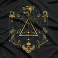 Eye of Horus Sacred Geometry and Ancient Egypt’s Ankh Symbolism T-Shirt