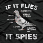 Bird Anatomy If it Flies it Spies Bird Watching T-Shirt
