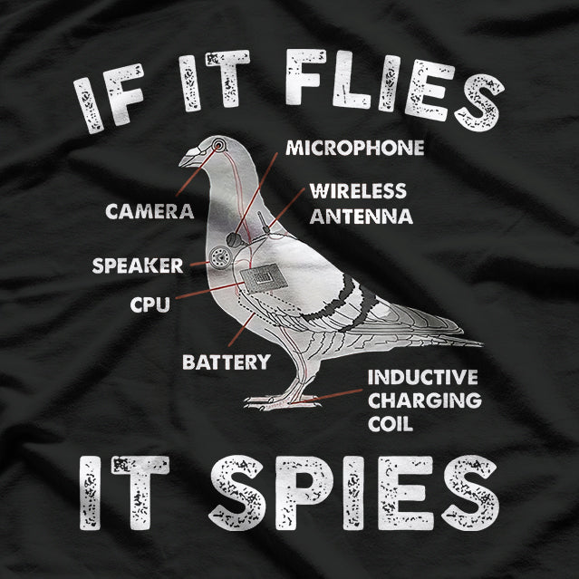 Bird Anatomy If it Flies it Spies Bird Watching T-Shirt
