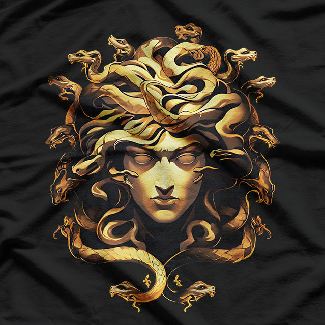Medusa's Head: The Iconic Gorgon of Greek Mythology T-Shirt