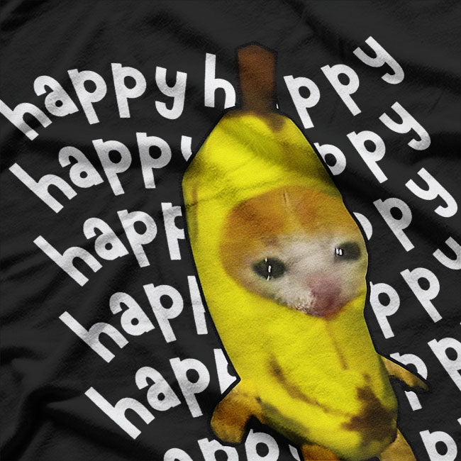 Happy Banana Quirky and Fun Graphic T-Shirt