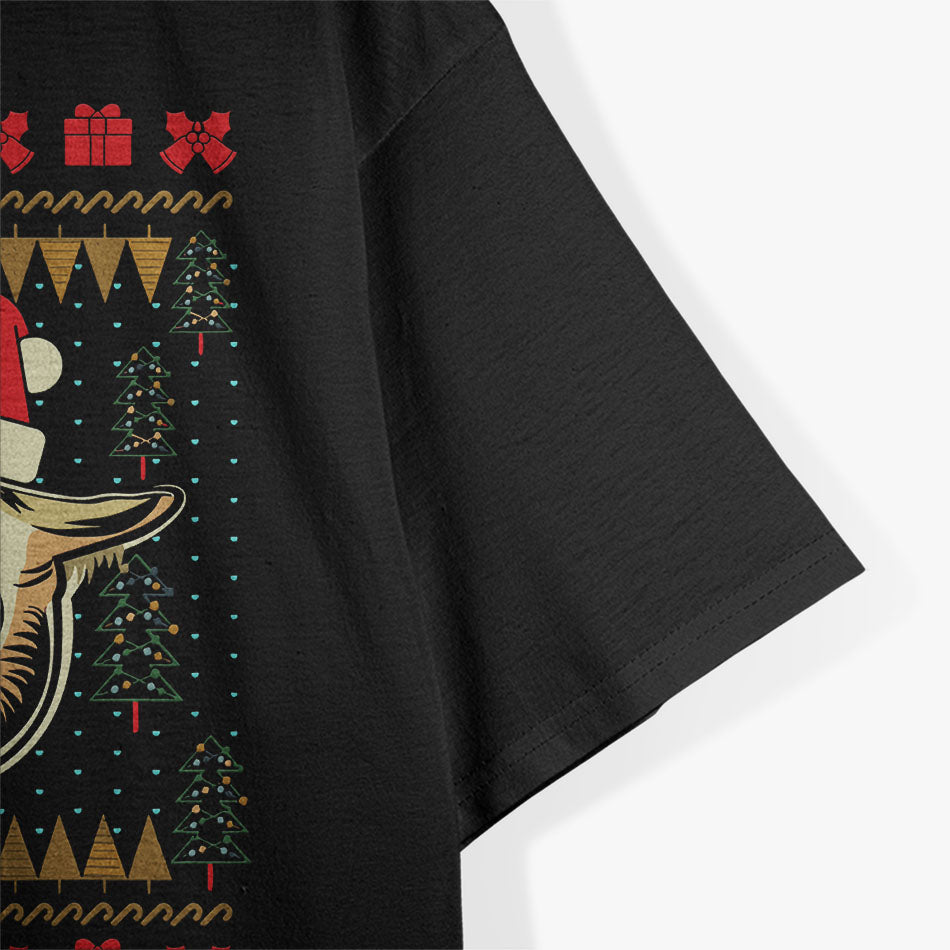Coughing Cat Meme Ugly Christmas Sweater Lightweight T-Shirt