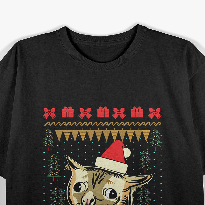 Coughing Cat Meme Ugly Christmas Sweater Lightweight T-Shirt