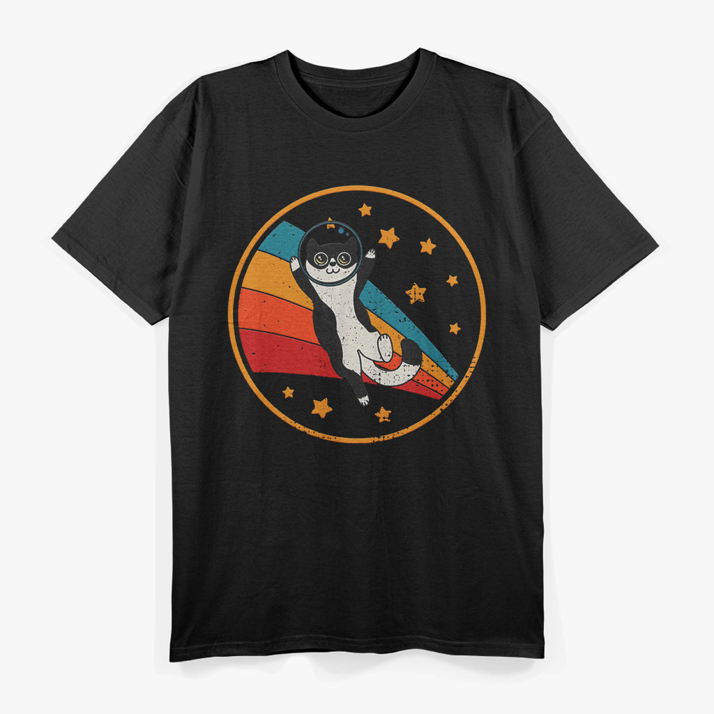 Cute Tuxedo Cat Two Tone Black & White T-Shirt