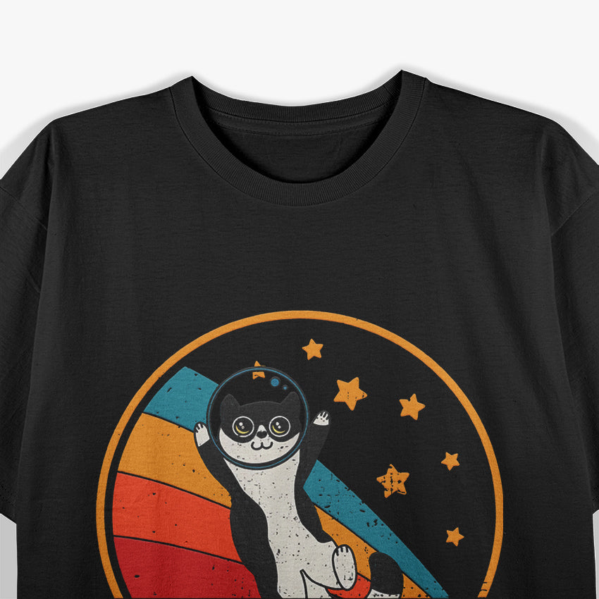 Cute Tuxedo Cat Two Tone Black & White T-Shirt