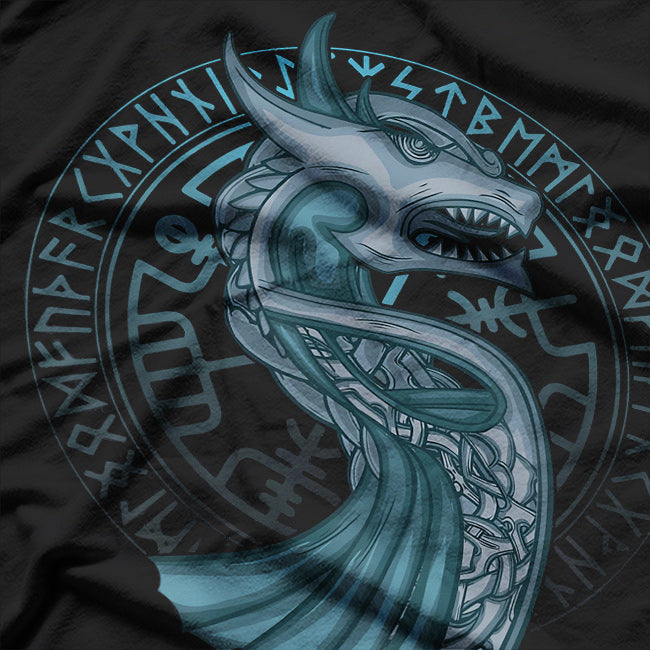 Dragon Boat Runes: A Fusion of Viking Strength and Norse Mysticism T-Shirt