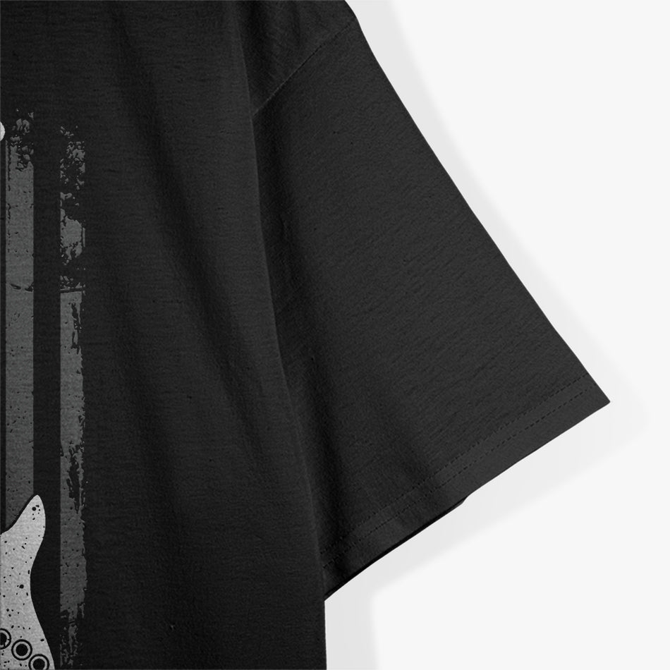 Guitar American US Flag Music Player Electric Guitarist Gift T-Shirt