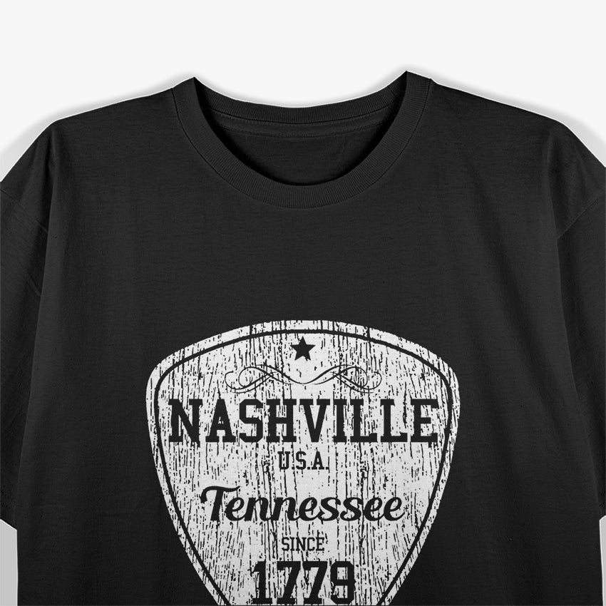 Guitar Pick: Nashville – The Heart of Country Music T-Shirt