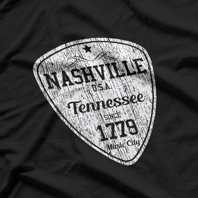 Guitar Pick: Nashville – The Heart of Country Music T-Shirt