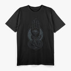 Hamsa Snake Hand with Eye Masonic Symbolism and Occult Power T-Shirt