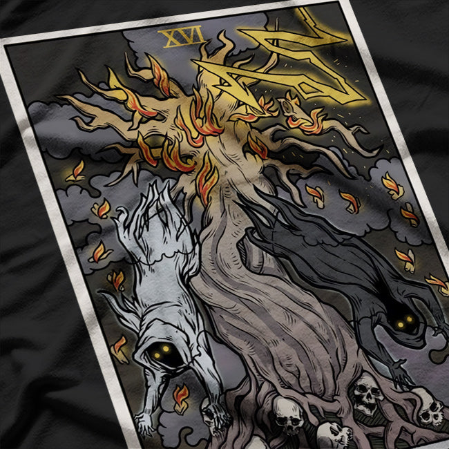 The Tower Tarot Tree of Destruction and Transformation T-Shirt