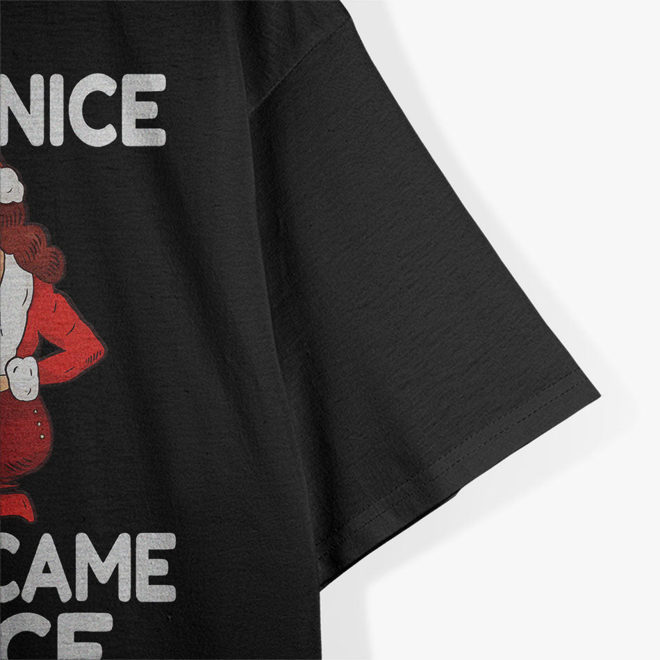 Be Naughty and Save Santa Funny Santa Humorous Christmas T-Shirt