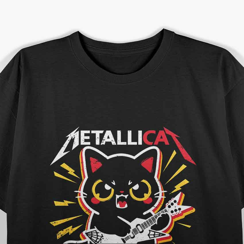 Metallicat Funny Cat Rock 90s T-Shirt