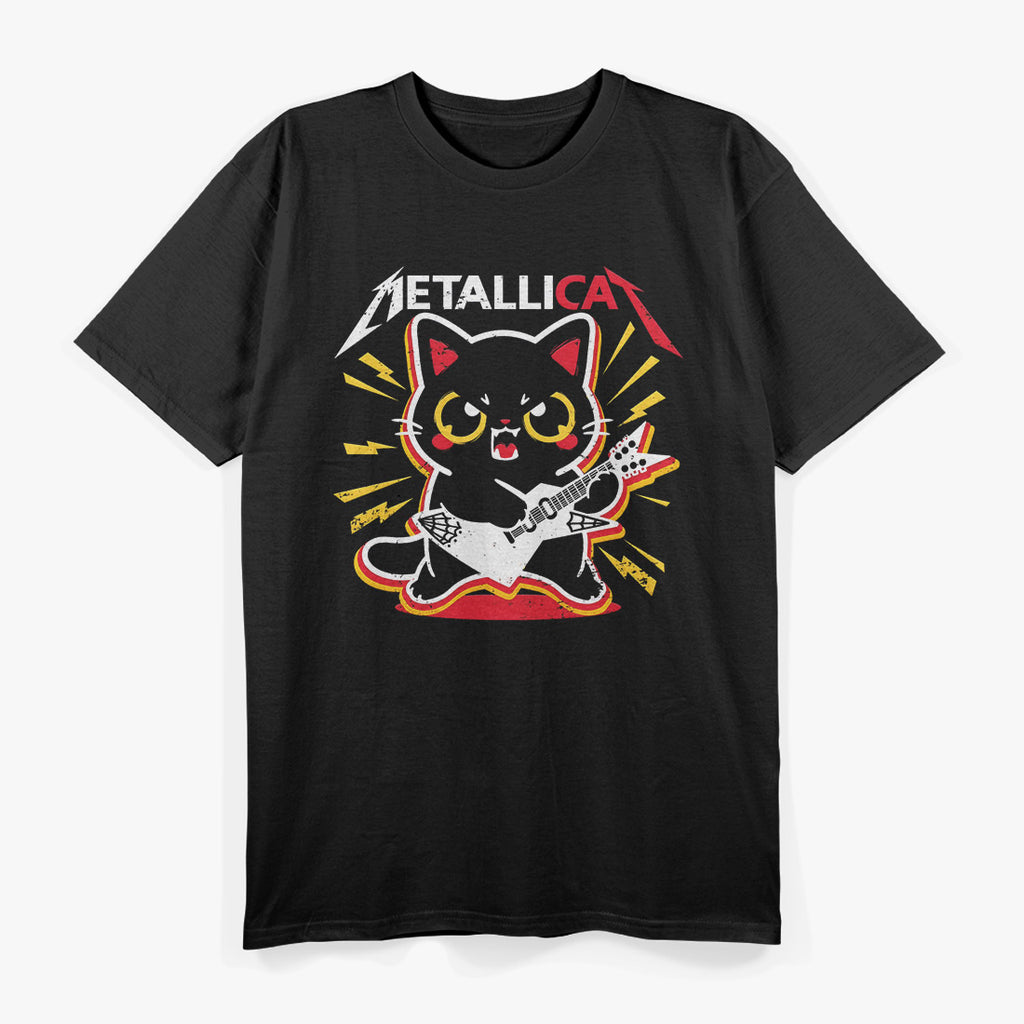 Metallicat Funny Cat Rock 90s T-Shirt