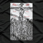 The Crucifixion of Christ Greek & Russian Orthodox Religious Art T-Shirt