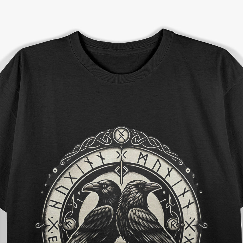 Odin Ravens Huginn and Muninn Norse Mythology T-Shirt
