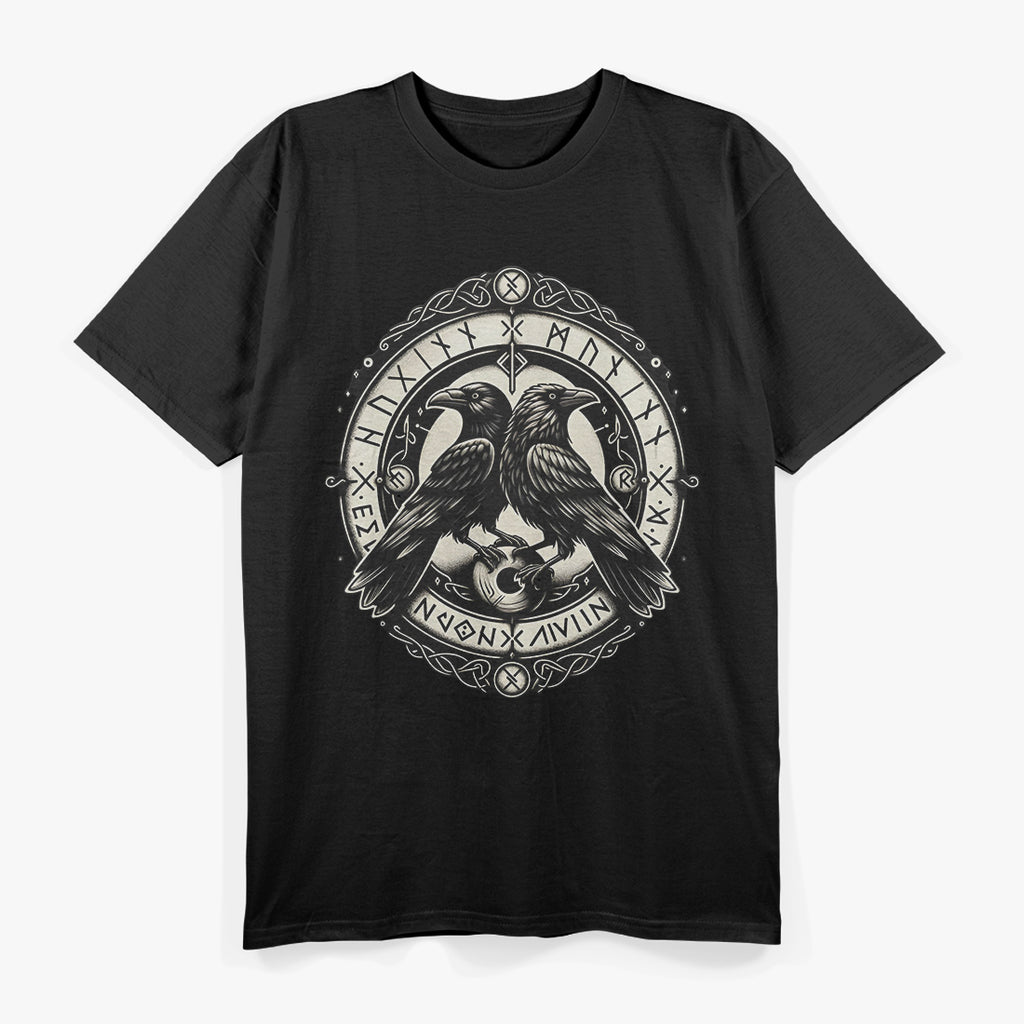 Odin Ravens Huginn and Muninn Norse Mythology T-Shirt