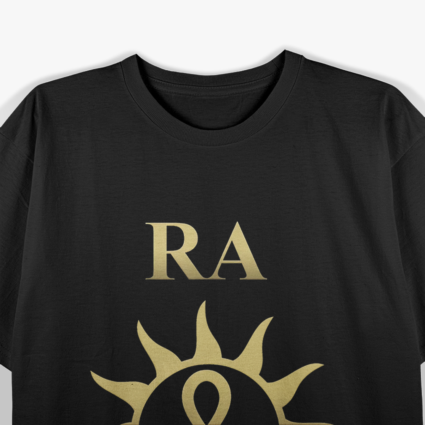 Ra Ancient Egyptian Sun God with Ankh Symbol of Eternal Life T-Shirt