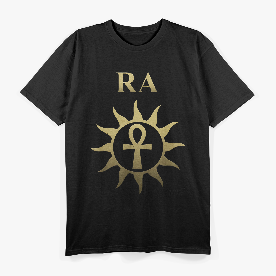 Ra Ancient Egyptian Sun God with Ankh Symbol of Eternal Life T-Shirt
