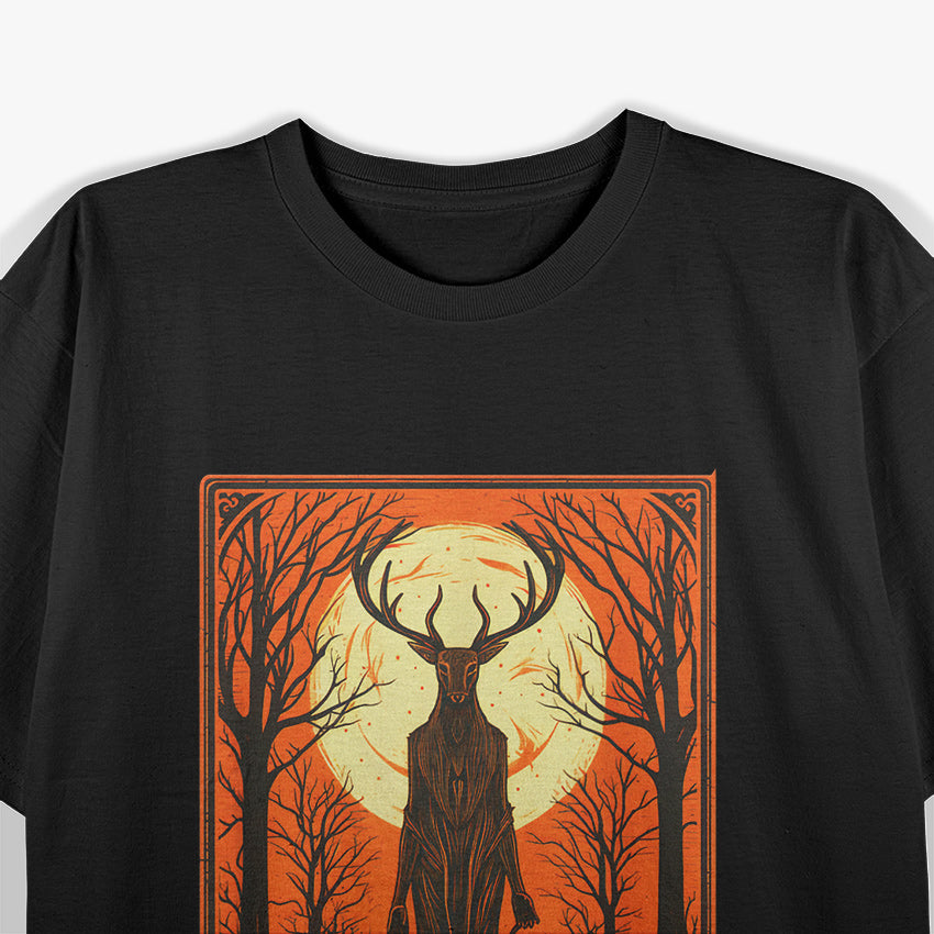 Wendigo Tarot Card The Haunting Spirit of Hunger and Transformation T-Shirt