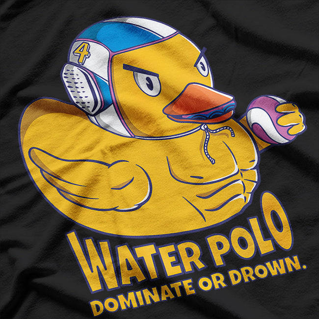 Water Polo Squeaky Rubber Duck on Funny Water Polo T-Shirt