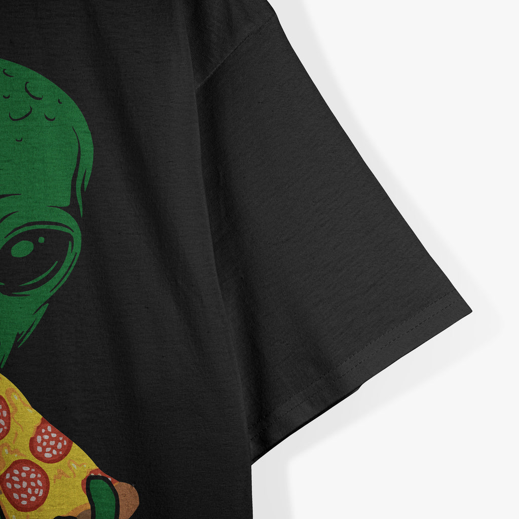 Alien Eating Pizza Funny Ufo Snack Food T-Shirt