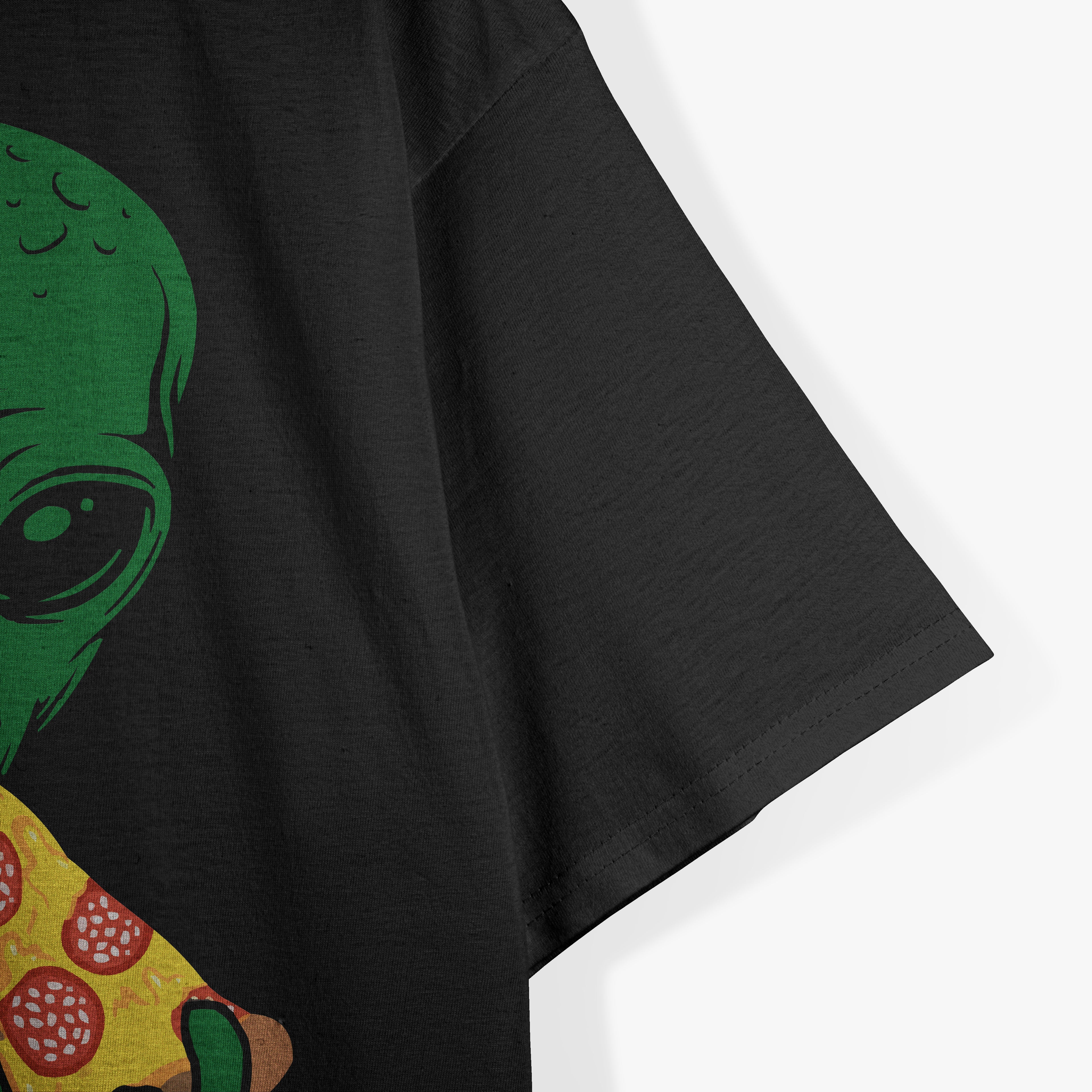 Alien Eating Pizza Funny Ufo Snack Food T-Shirt