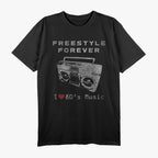 Freestyle Forever I Love 80s Music Retro Worn Look T-Shirt