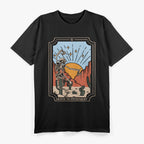 Skeleton Girl Power Tarot Card Embracing Strength, Resilience, and Transformation T-Shirt