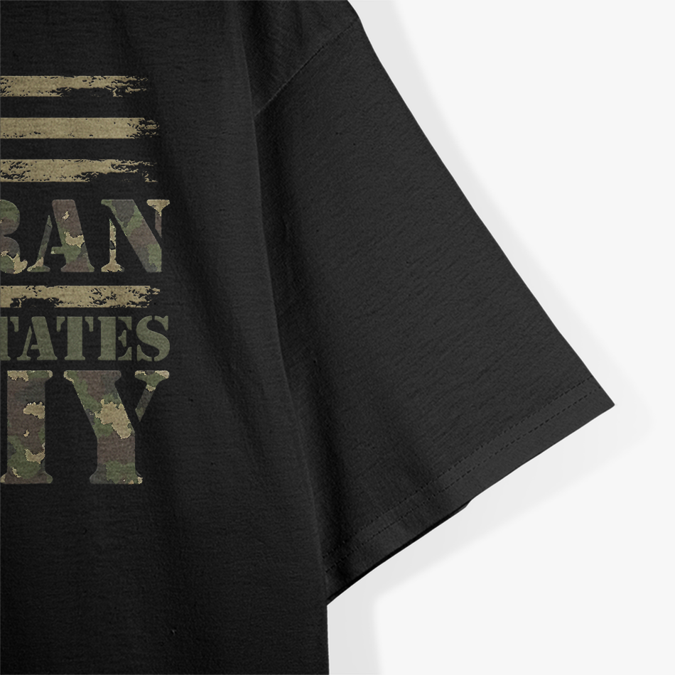 Veteran Of The United States Army Camouflage US Flag Veteran T-Shirt