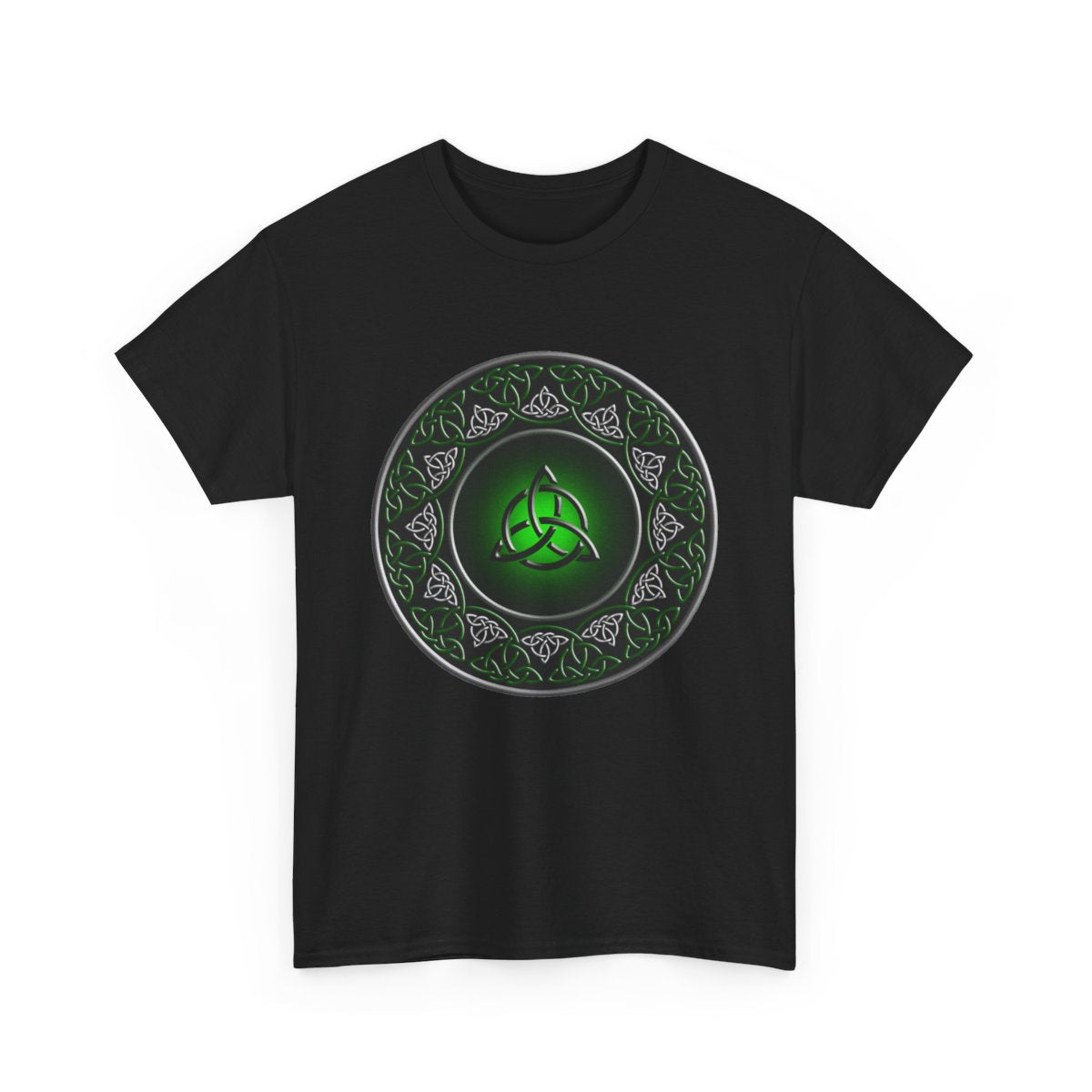 Celtic Triquetra – Glowing Knotwork Circle Graphic T-Shirt